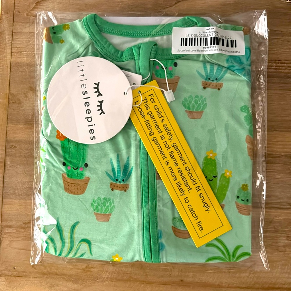 Little Sleepies Succulent Love Zippy 3-6 months